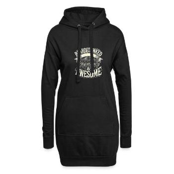 Bearded Inked & Awesome - Hoodie-Kleid - Schwarz - Vorne