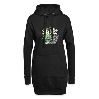 Zeit, den Busch zu stutzen - Hoodie-Kleid - Schwarz - Vorne