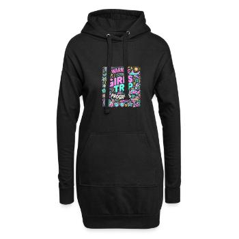 Warnung Girls Trip im Gange - Hoodie-Kleid - Schwarz - Vorne