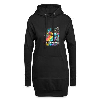 So läuft das bei mir - Hoodie-Kleid - Schwarz - Vorne