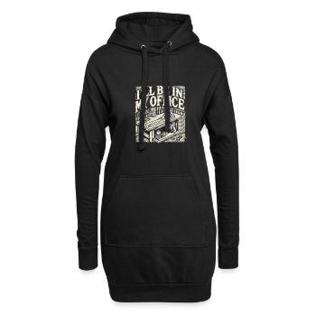 Ich werde in meinem Büro sein - Hoodie-Kleid - Schwarz - Vorne