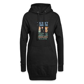 Du machst mir keine Angst, ich verhandle - Hoodie-Kleid - Schwarz - Vorne