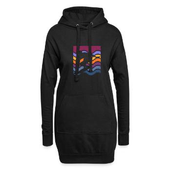 Surf Plage Surf Surf Été Amoureux de la mer - Sweat-shirt à capuche long Femme - noir - Devant