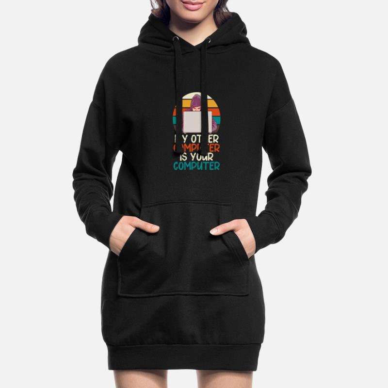 Programmierer Geek Computer Programmierung Coder L Hoodie-Kleid