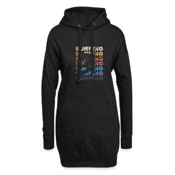 Surf Surfer Planche de surf Amateurs de surf Vacances à la plage - Sweat-shirt à capuche long Femme - noir - Devant
