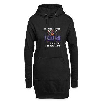 Eat Sleep Billard Repeat Pool Snooker Lovers - Hoodie-Kleid - Schwarz - Vorne