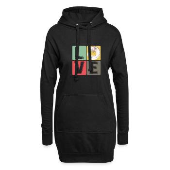 Funny Axolotl Cute Kawaii Animal Fun Liebhab - Hoodie Dress - black - Front