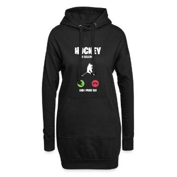 J’ai besoin d’un cadeau de hockey - Sweat-shirt à capuche long Femme - noir - Devant