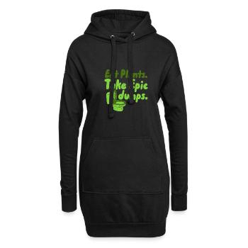 Essen Sie Pflanzen, die epische Dumps nehmen - Hoodie-Kleid - Schwarz - Vorne