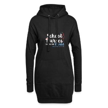 Schulkrankenschwestern retten die Welt mit einem E - Hoodie-Kleid - Schwarz - Vorne