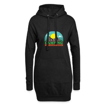Camping ist meine Lieblingssaison - Hoodie-Kleid - Schwarz - Vorne