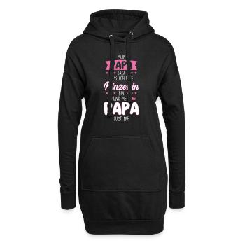 Tochter Papa Vater Geschenk - Hoodie-Kleid - Schwarz - Vorne