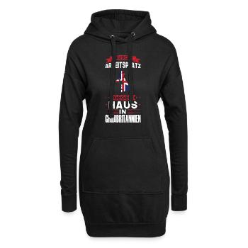 Grossbritannien Flagge Britanisch Geschenk - Hoodie-Kleid - Schwarz - Vorne