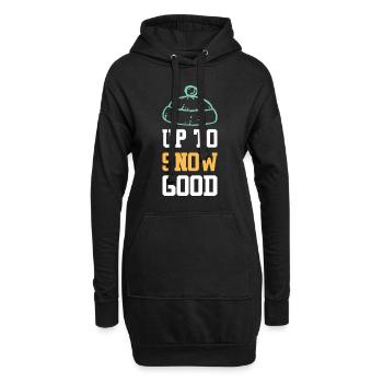 snowboarder spruch - Hoodie-Kleid - Schwarz - Vorne