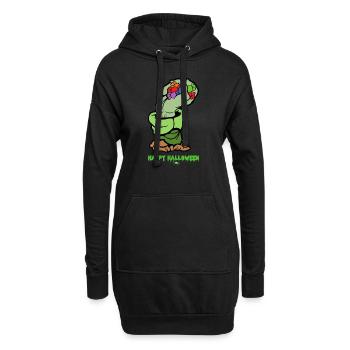 Halloween monstre Zombie Horreur Trick or Treat - Sweat-shirt à capuche long Femme - noir - Devant