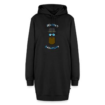 Bärtiger Bayer - Hoodie-Kleid - Schwarz - Vorne - AI Model Female 172 light (172cm)