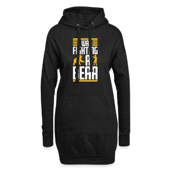 Ich kämpfte gegen eine Bärenoperation, eine gebrochene Armverletzung - Hoodie-Kleid - Schwarz - Vorne