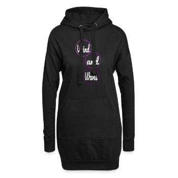 liberty birthday present idea - Hoodie-Kleid - Schwarz - Vorne