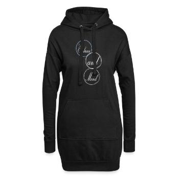 funny humor emotional healing birthday present - Hoodie-Kleid - Schwarz - Vorne