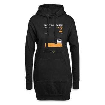Nicht Quatschen Machen - Handyman - Hoodie-Kleid - Schwarz - Vorne