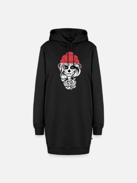 Schwarzwaldmädel Bollenhut - Hoodie-Kleid - Schwarz