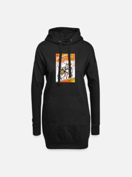 Kölner Karneval Farbenfest Alaaf - Hoodie-Kleid - Schwarz