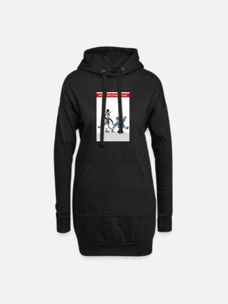 Tünnes un Schääl im Kölner Karneval - Hoodie-Kleid - Schwarz