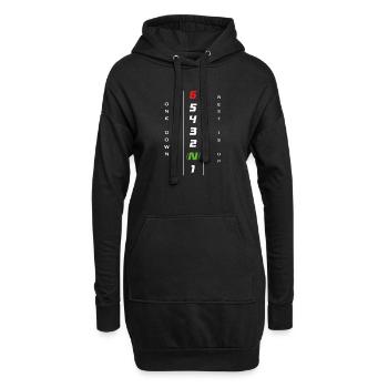 Changement de vitesse moto 1N23456 - ONE DOWN REST UP - Sweat-shirt à capuche long Femme - noir - Devant