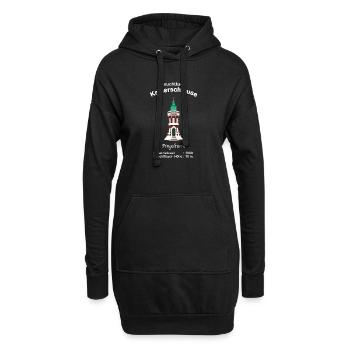 Leuchtturm Kaiserschleuse Bremerhaven Zeichnung - Hoodie-Kleid - Schwarz - Vorne
