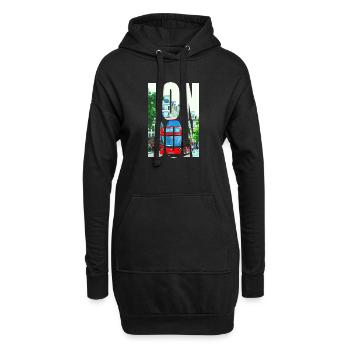 LONDON - Sweat-shirt à capuche long Femme - noir - Devant