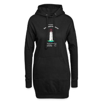 Leuchtturm Dornbusch, Insel Hiddensee, Ostseeküste - Hoodie-Kleid - Schwarz - Vorne