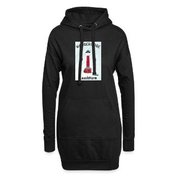 Wangerooge, Alter Leuchtturm, Nordsee, Poster - Hoodie-Kleid - Schwarz - Vorne