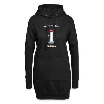 Leuchtturm Woronzow, Golf von Odessa, Ukraine - Hoodie-Kleid - Schwarz - Vorne