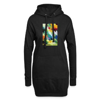 Muster und Formen - Hoodie-Kleid - Schwarz - Vorne