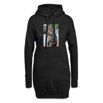 Katze Kätzchen Poster Katzenposter - Hoodie-Kleid - Schwarz - Vorne