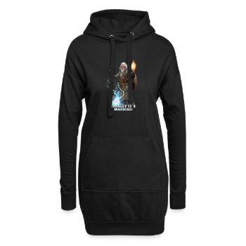 Magier - Hoodie-Kleid - Schwarz - Vorne