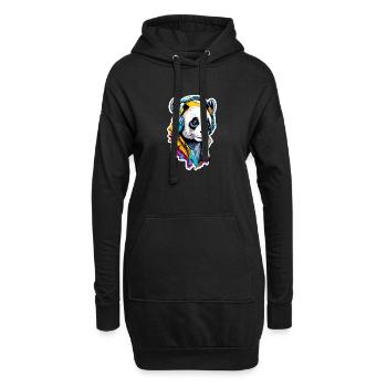 Panda - Hoodie Dress - black - Front