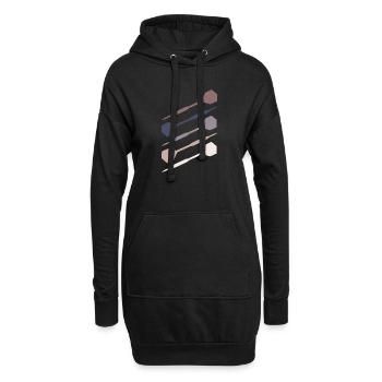 Dart Darts Dartpfeil Dartspielerin - Hoodie-Kleid - Schwarz - Vorne