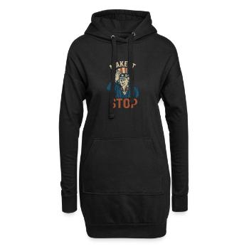 Faites que ça cesse la politique - Sweat-shirt à capuche long Femme - noir - Devant