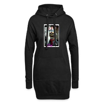 Monstre fantastique avec un chapeau magique - Sweat-shirt à capuche long Femme - noir - Devant