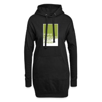 La peur est temporaire, le remords éternel - Sweat-shirt à capuche long Femme - noir - Devant