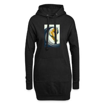 Affiche de cheval abstraite moderne - Sweat-shirt à capuche long Femme - noir - Devant