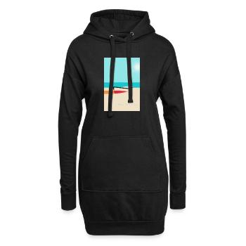 Mehr Meer-Weniger Stress - Hoodie-Kleid - Schwarz - Vorne