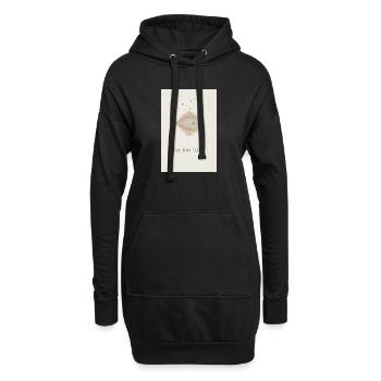 Mon cher Scholli fish design - Sweat-shirt à capuche long Femme - noir - Devant
