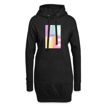 LOVE  Pastell  - Hoodie-Kleid - Schwarz - Vorne