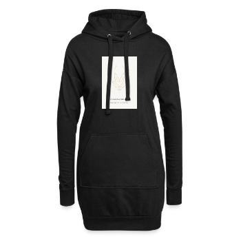La sympathie surgit – avant que vous ne parliez - Sweat-shirt à capuche long Femme - noir - Devant