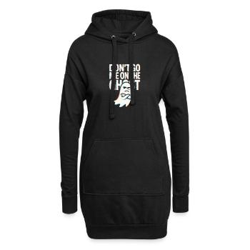 Denglisch Lustig Spruch Dont go me one the Ghost - Hoodie-Kleid - Schwarz - Vorne