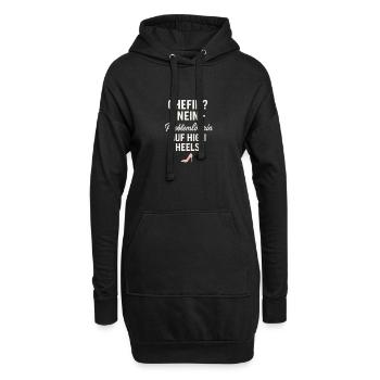 Chefin Nein – Problemlöserin auf High Heels - Hoodie-Kleid - Schwarz - Vorne