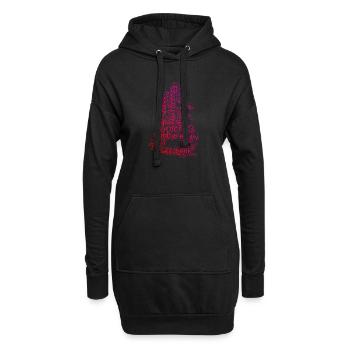 Motocross Liebe zum Anziehen - Hoodie-Kleid - Schwarz - Vorne