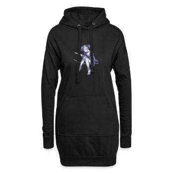 Acrobate à corde dans le dreadpunk - Sweat-shirt à capuche long Femme - noir - Devant